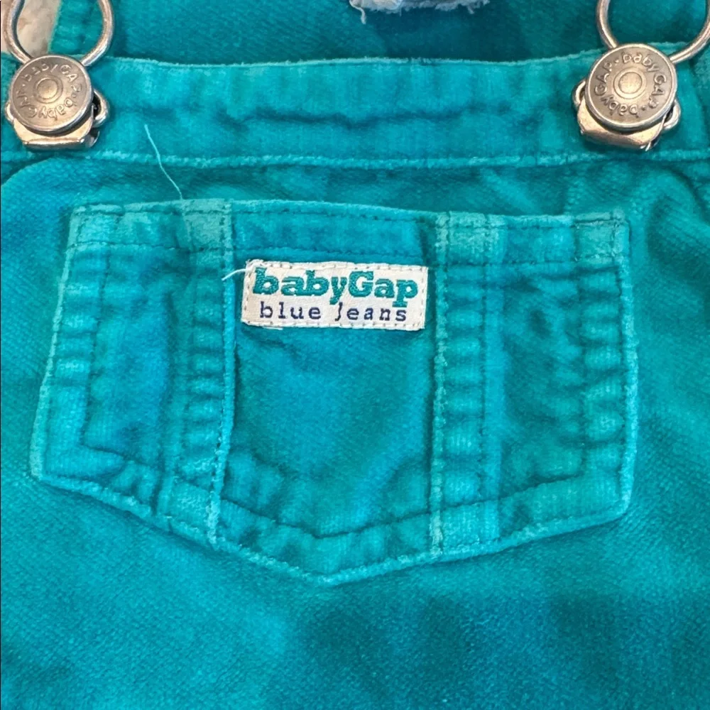 Vintage babyGap Blue Jeans Teal Jumper Dress Size: XL (18–24 Months)